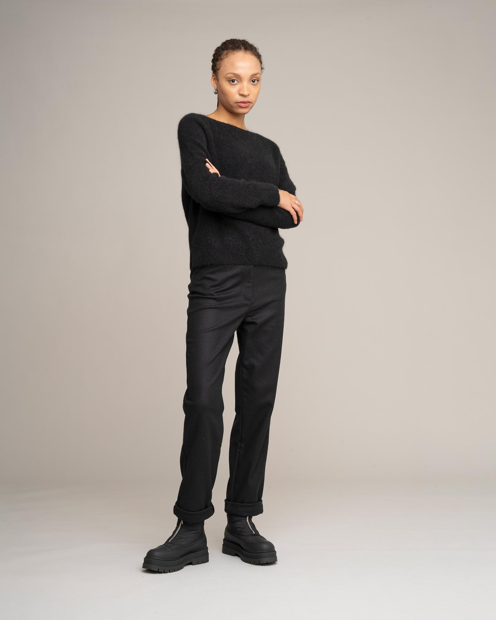 JOHNNYLOVE Alicia Sweater Black Damen Mohair Pullover schwarz